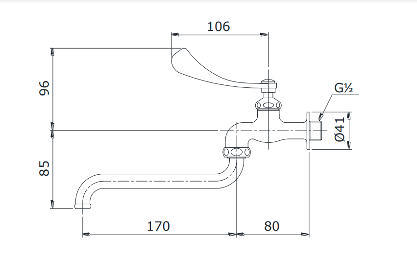Vòi Lạnh TOTO T30ARQ13N Gắn Tường