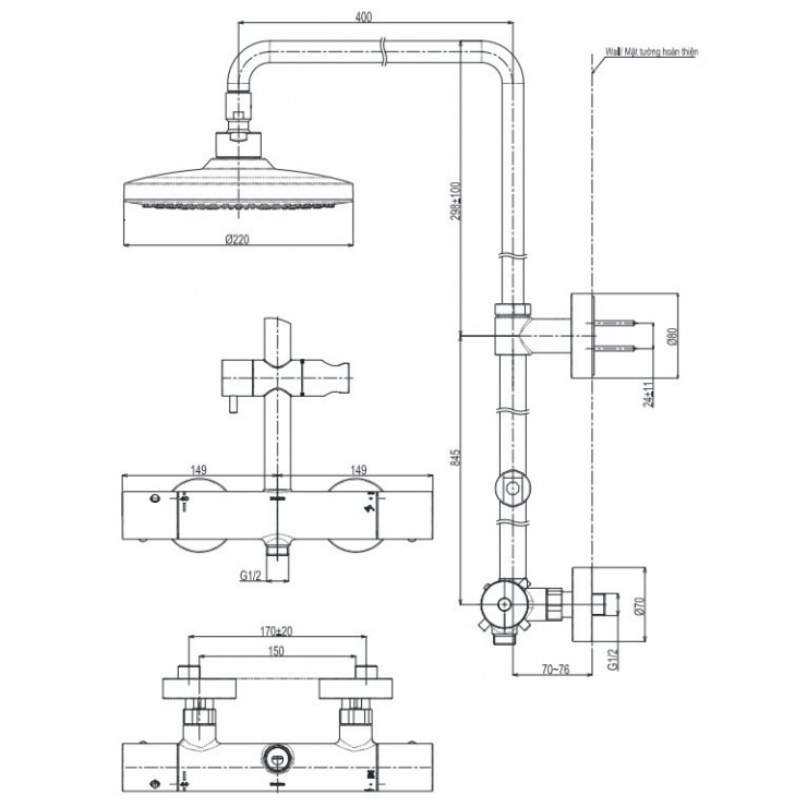 Sen cây nhiệt độ TOTO TBW01402AA