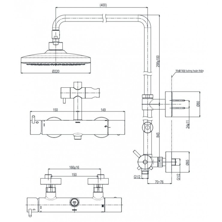 Sen cây nóng lạnh TOTO TBW01303AB