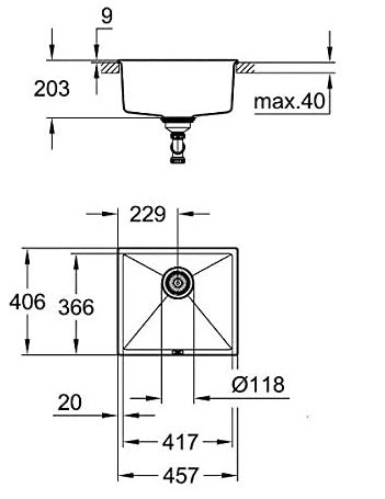 Chậu Rửa Chén Grohe K700 31653AT0 Composite