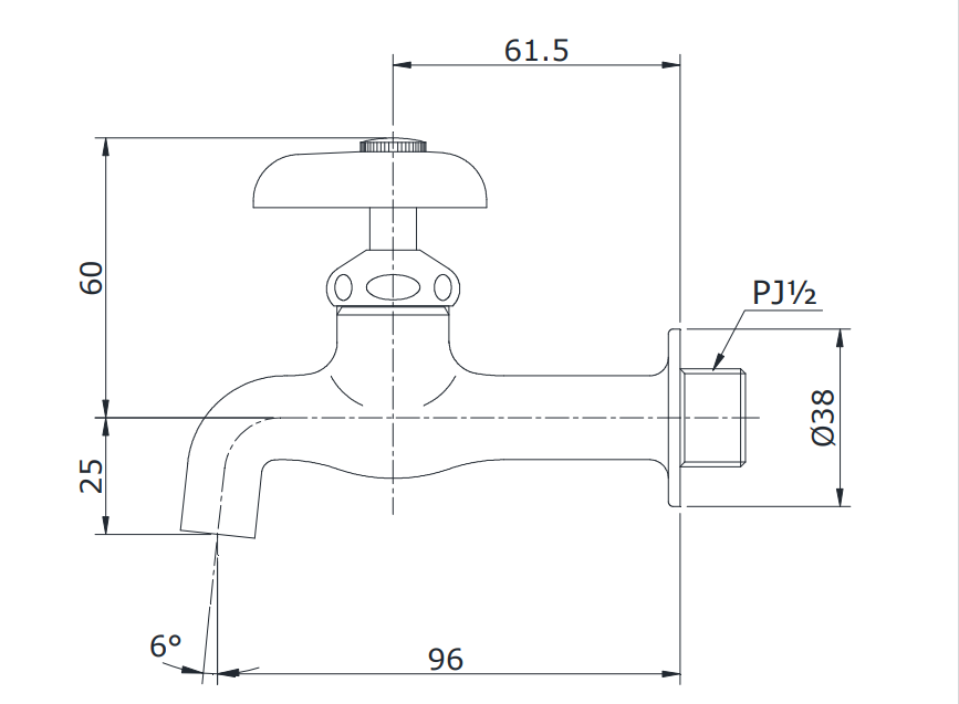 Vòi Lạnh Gắn Tường TOTO T23B13