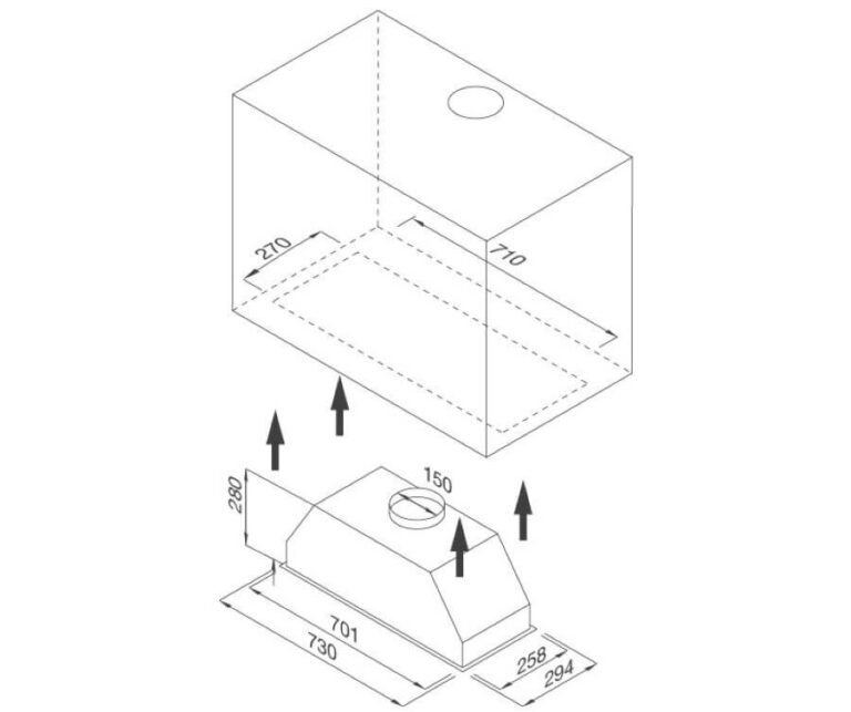 Máy hút mùi HIDDEN K-730