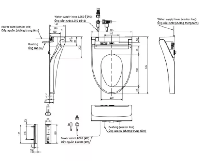 Nắp rửa điện tử WASHLET C5 TCF24460AAA