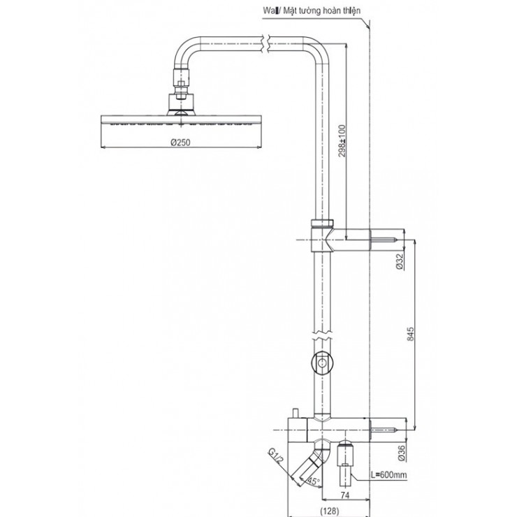 Sen Cây Nhiệt Độ TOTO TBW07006A Bát Tròn 250mm