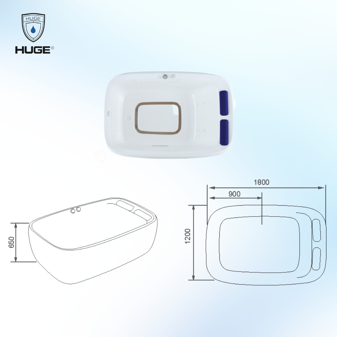 BỒN TẮM MASSAGE ĐÔI HUGE H-BD2310