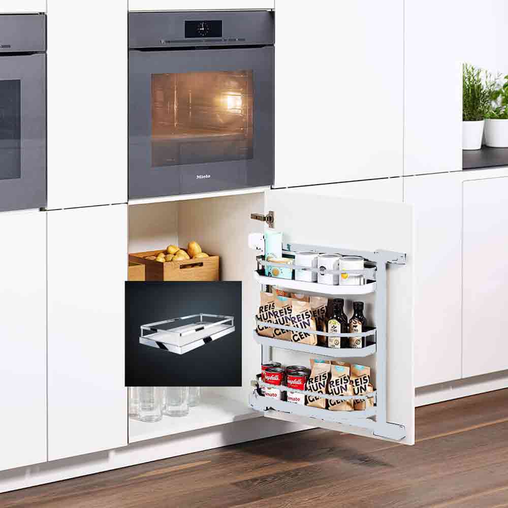 Tủ Đồ Khô 3 Khay Cửa 600mm Hafele Tandem Side 545.02.212