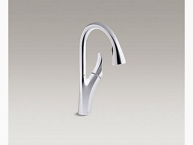 VÒI BẾP VỚI ĐẦU VÒI KIỂU DÂY RÚT K-26448T-4-CP