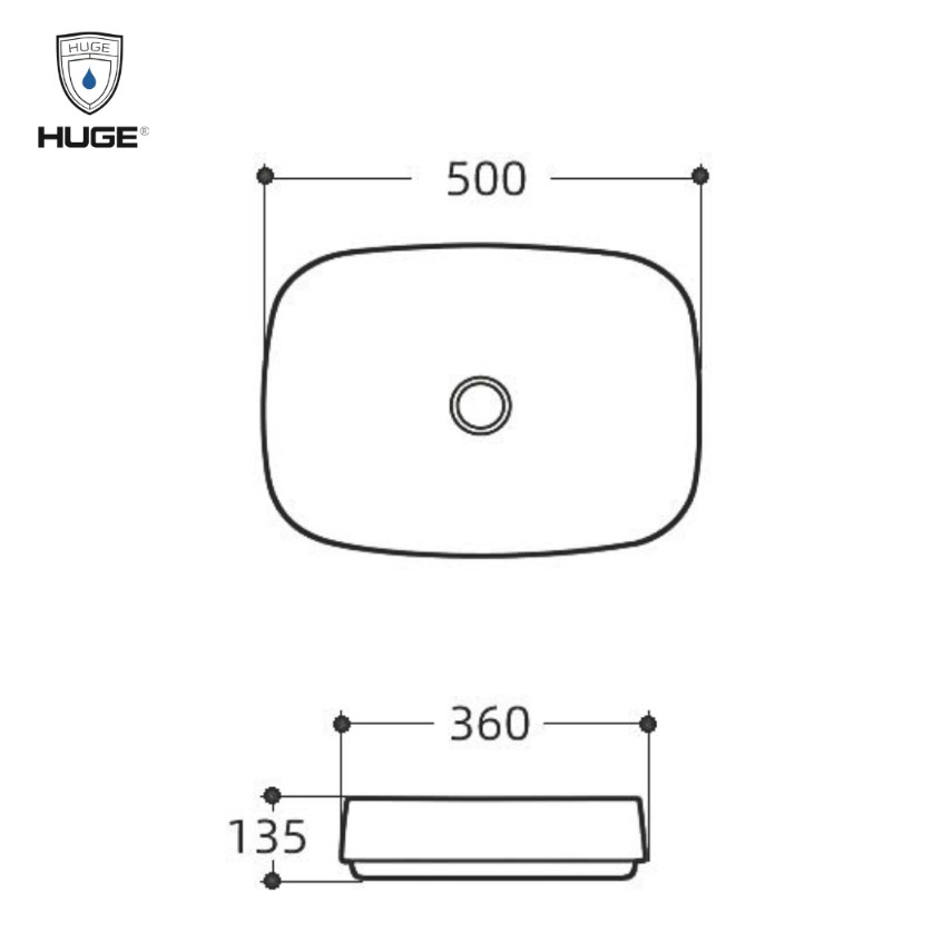 LAVABO ĐẶT BÀN HUGE H-LD1500S