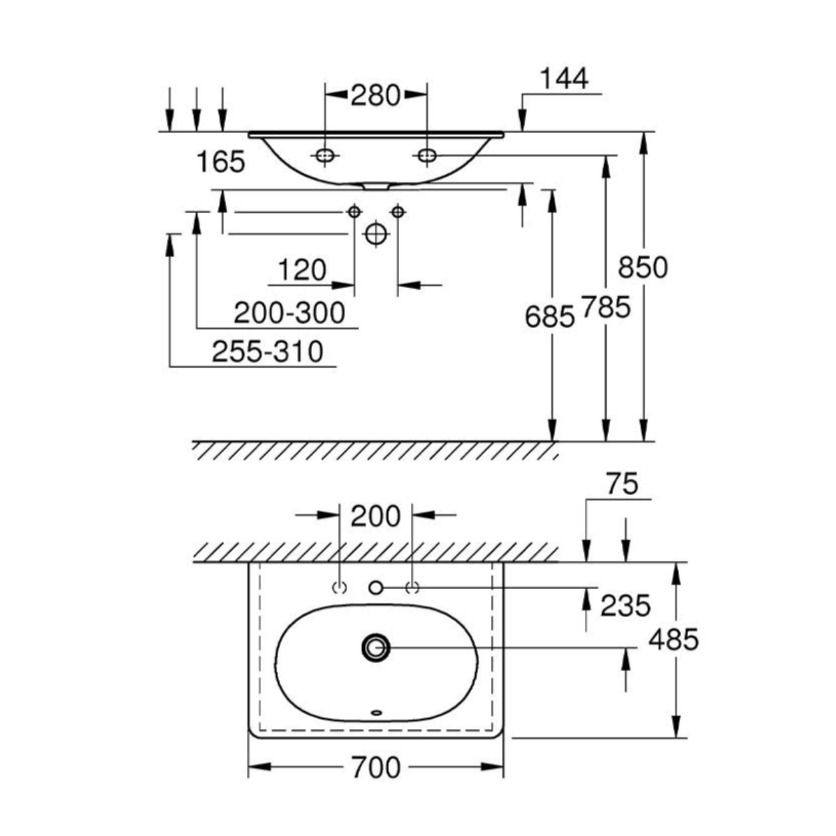 Lavabo treo tường GROHE 3956400H