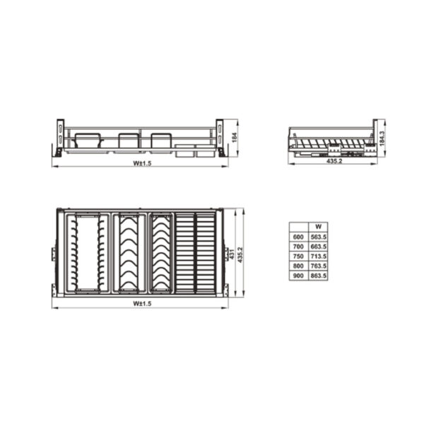 GIÁ BÁT ĐĨA KASON FLEX 800MM HAFELE 549.08.887