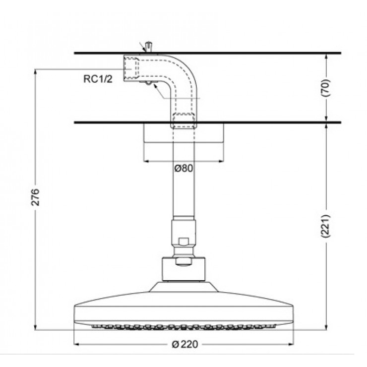 Bát Sen TOTO TBW01003B1A Gắn Trần