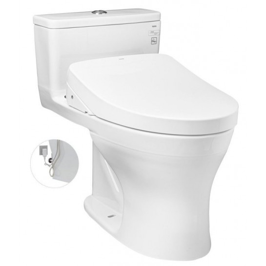 Bồn Cầu Một Khối TOTO MS855DW11 Kèm Nắp Rửa Điện Tử WASHLET Dòng S7