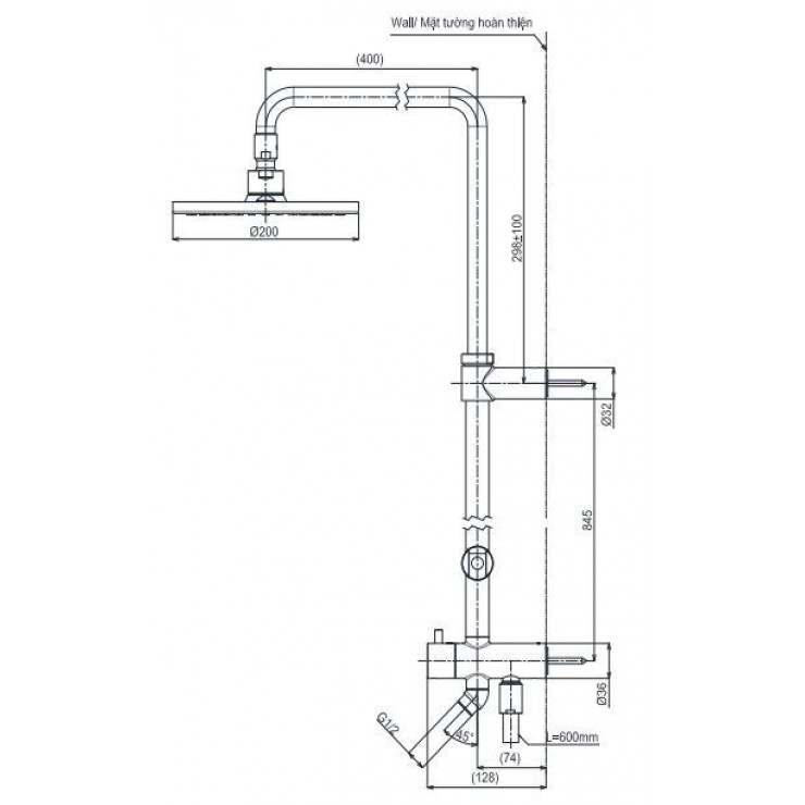 Sen Cây Nhiệt Độ TOTO TBW07005A Bát Tròn 200mm