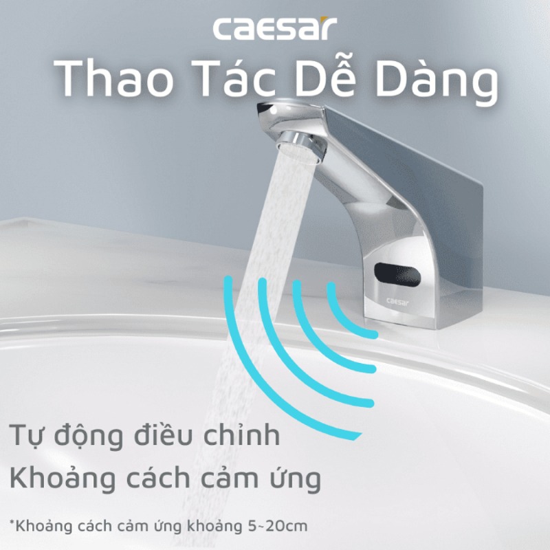 Vòi rửa lavabo cảm ứng Caesar A912