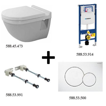 Bồn cầu HAFELE Duravit 588.45.473 (Trọn bộ)