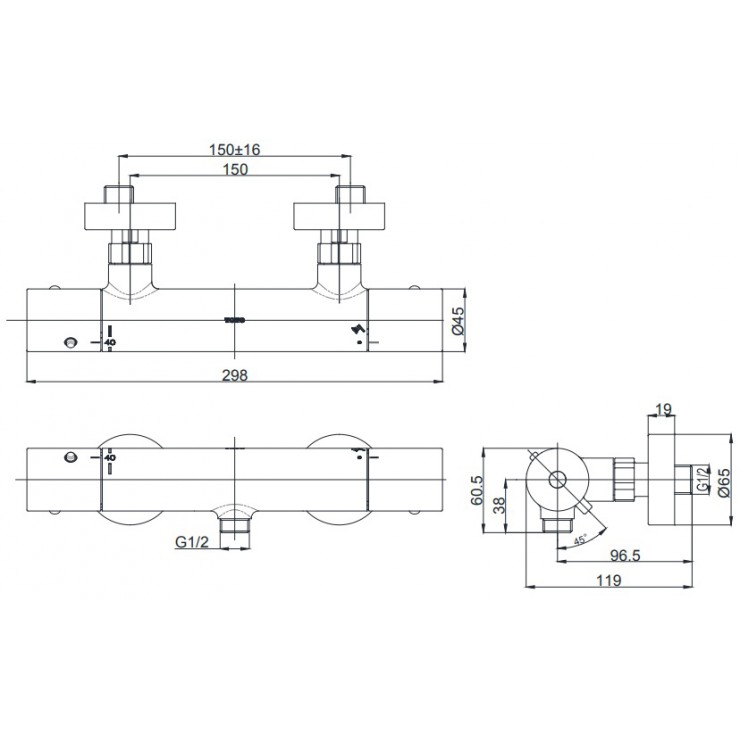 Van Điều chỉnh Nhiệt Độ TOTO TBV01401BA