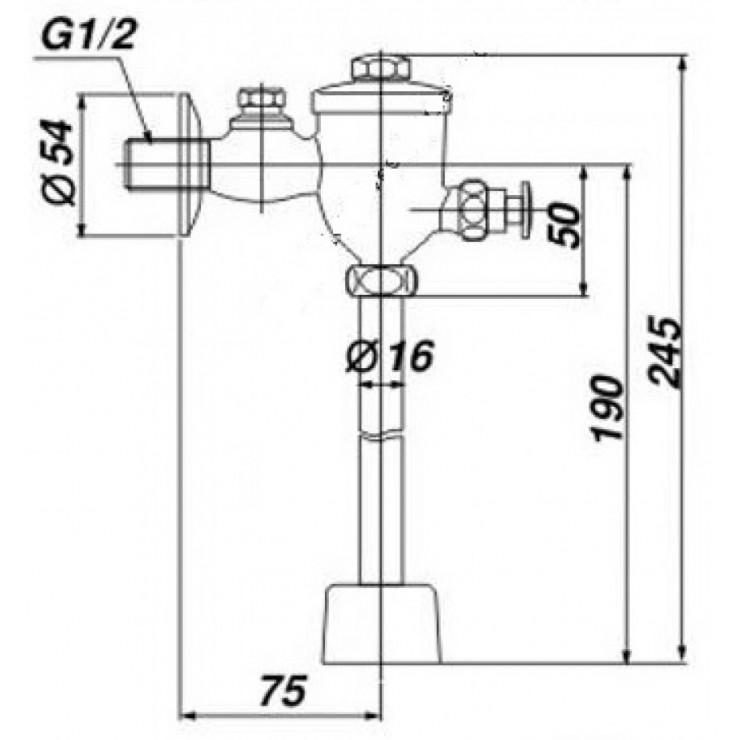 Van xả bồn tiểu Inax UF-8V