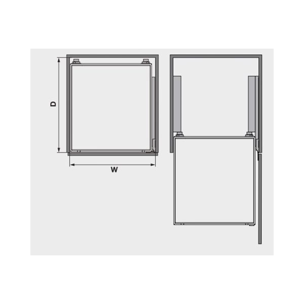 GIÁ KÉO LỌT LÒNG, CỬA BẢN LỀ RỘNG KESSEBOHMER 450MM 540.26.664