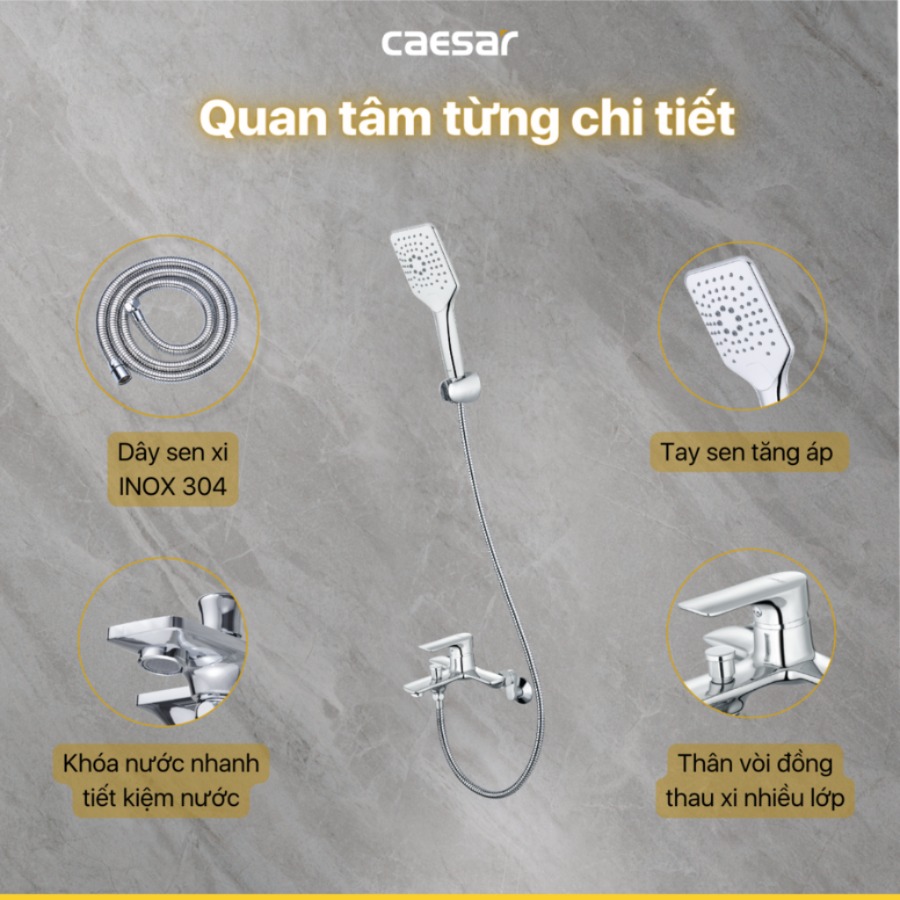 Vòi hoa sen tắm Caesar S773C