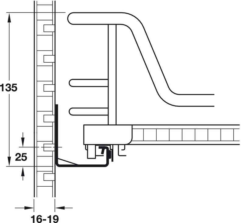 Giá xoong nồi gắn âm Kessebohmer 400mm 540.26.653