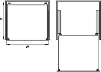 Giá xoong nồi gắn âm Kessebohmer 600mm 540.25.297