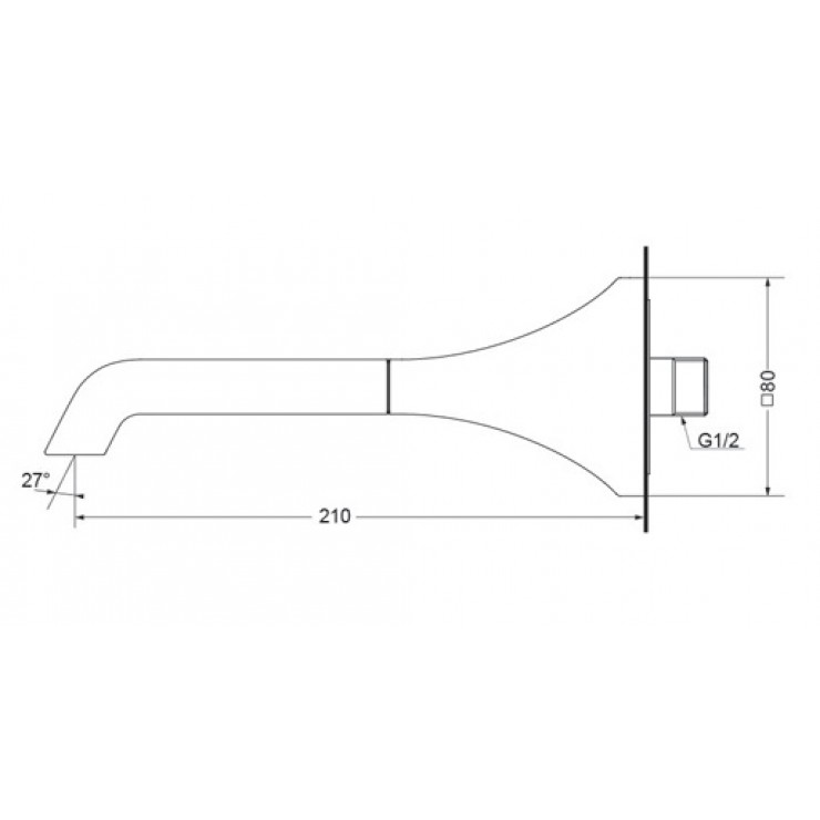 Vòi Xả Bồn TOTO TBG08001B Âm Tường