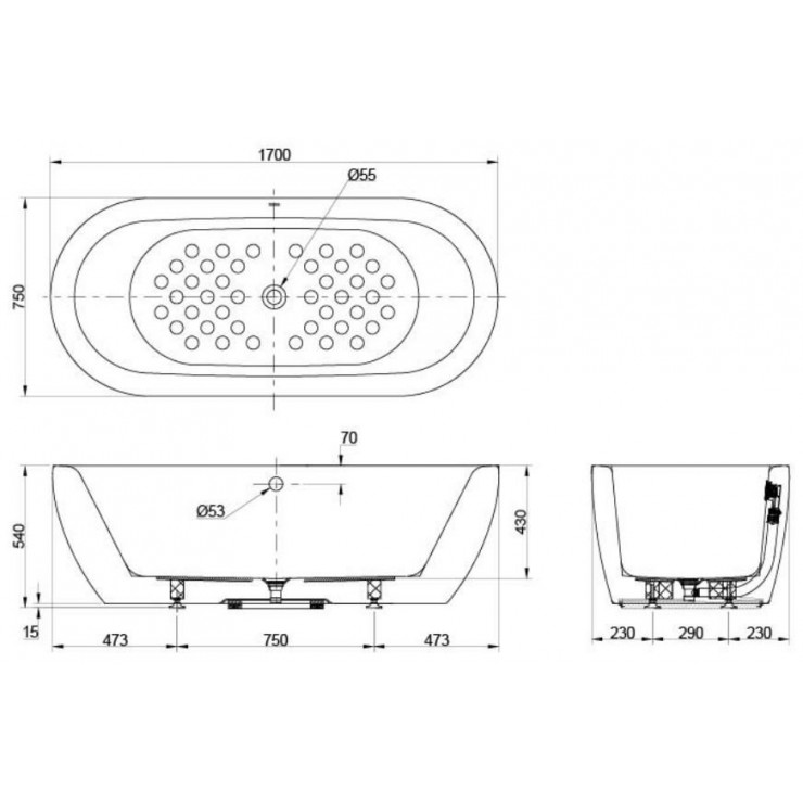 Bồn Tắm Đặt Sàn TOTO PAY1717CPTNE