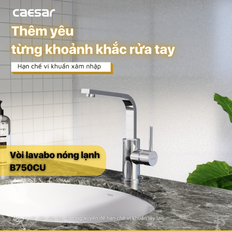 Vòi Lavabo Caesar B390CBU Nóng Lạnh