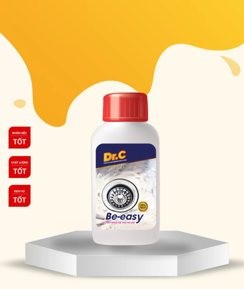 Dr.C - Be-easy Bột Thông Tắc Đường Ống, Cống Thoát, Chậu Rửa, Vệ Sinh Lồng Giặt