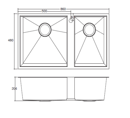 Chậu rửa bát Kohler K-3748T-1F-NA