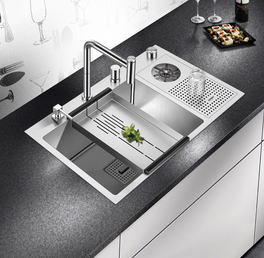 Chậu rửa bát Geler GL-7648 có máy rửa chén cốc