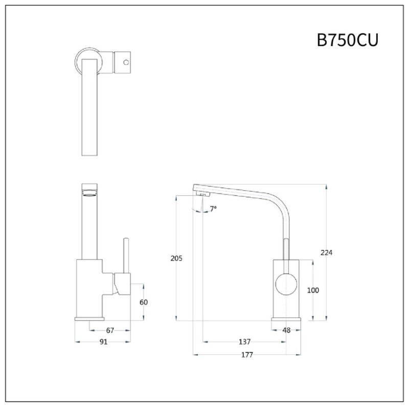 Vòi Lavabo Caesar B390CBU Nóng Lạnh