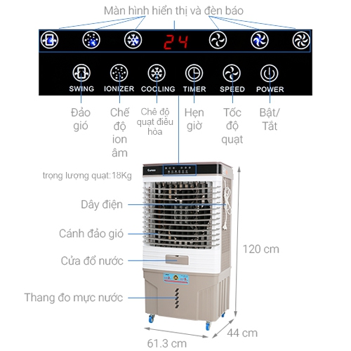 Quạt điều hòa không khí Rapido FRESH 9000D