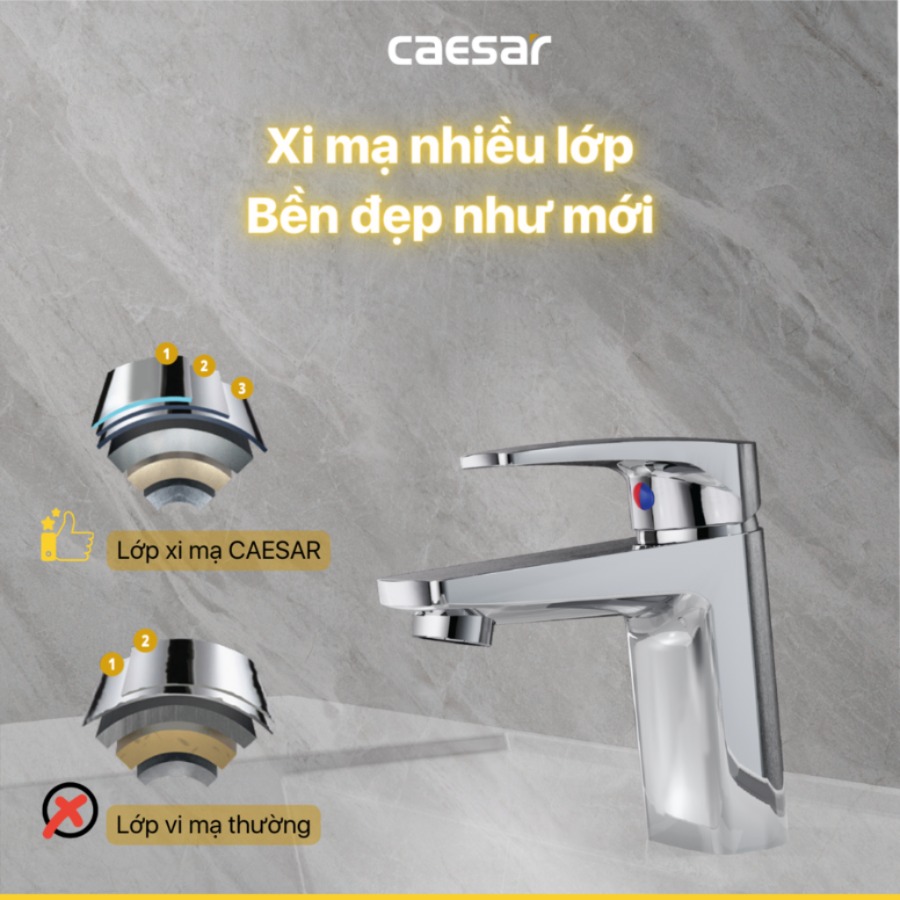 Vòi rửa lavabo Caesar B390CU nóng lạnh