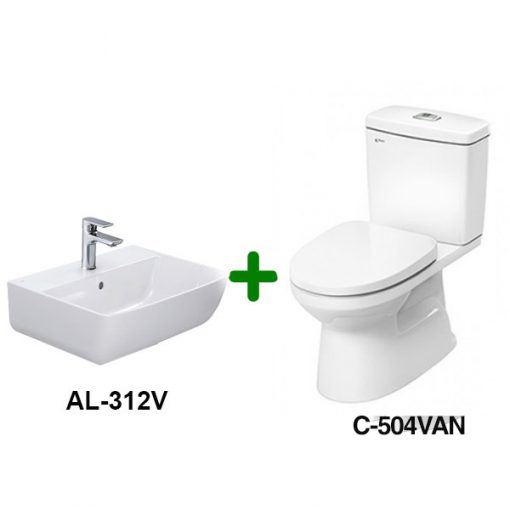Combo bồn cầu Inax C-504VAN + AL312V