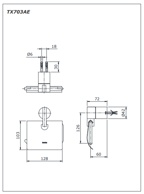 Lô giấy vệ sinh TOTO TX703AE