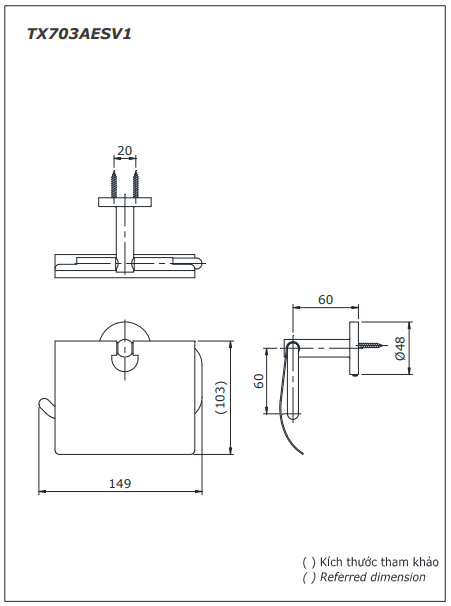 Lô giấy vệ sinh TOTO TX703AESV1