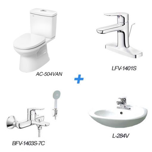 Combo Bồn cầu Inax AC-504VAN＋L-284V+LFV-1401S+BFV-1403S-7C