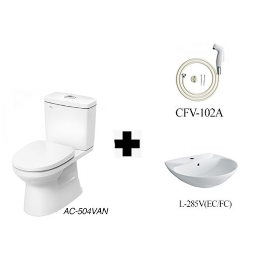 Combo Bồn cầu Inax AC-504VAN+L-285V+CFV-102A