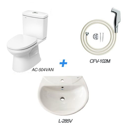 Combo Bồn cầu Inax AC-504VAN+L-285V+CFV-102M