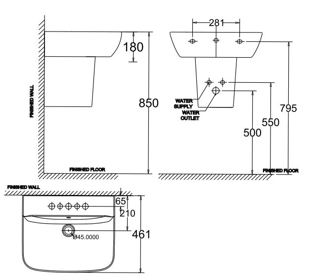 Chậu rửa mặt American Standard WP-1511