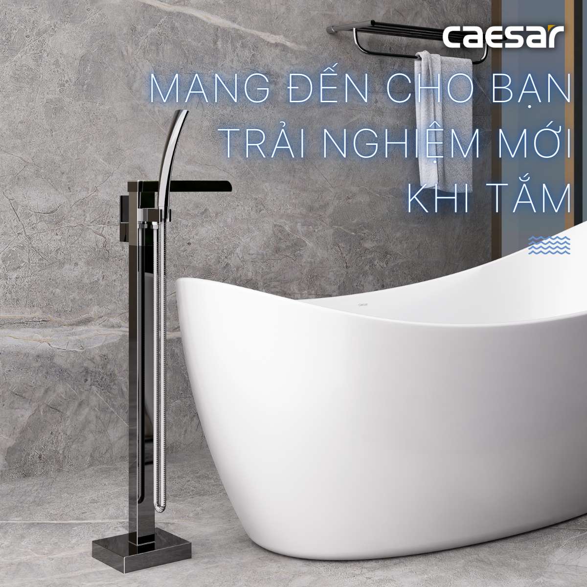 Vòi Sen Đứng Bồn Tắm CAESAR AS689C