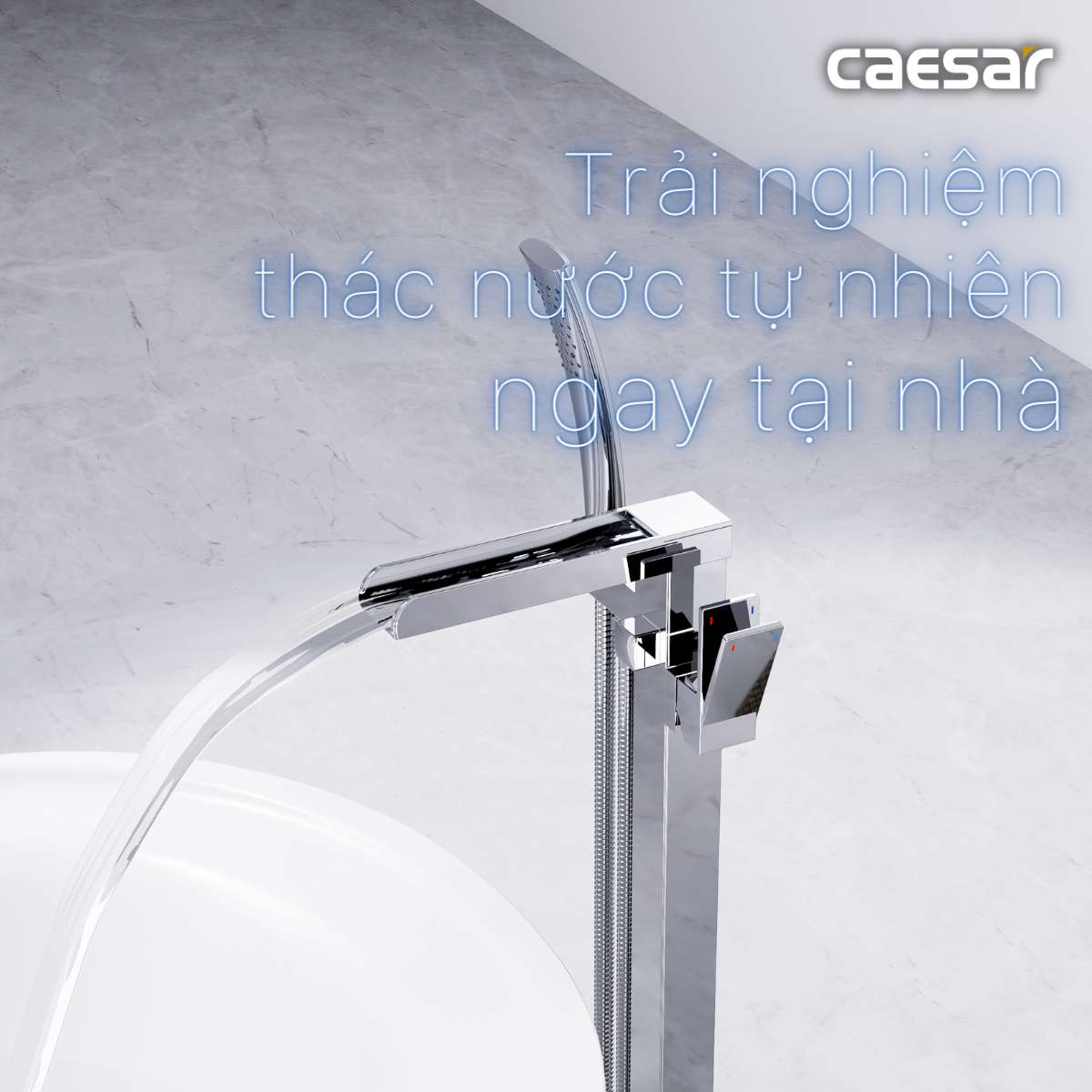 Vòi Sen Đứng Bồn Tắm CAESAR AS689C