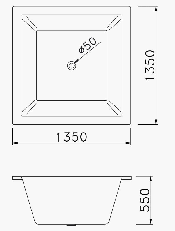Bồn tắm xây Caesar AT7135 không chân yếm