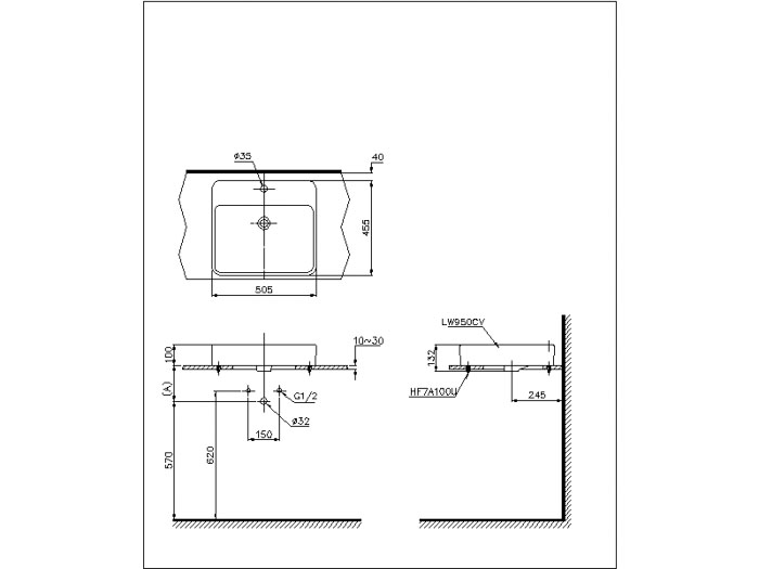 Chậu lavabo đặt bàn TOTO LT950C