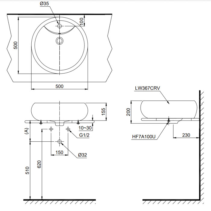 Chậu lavabo đặt bàn TOTO LT367CR