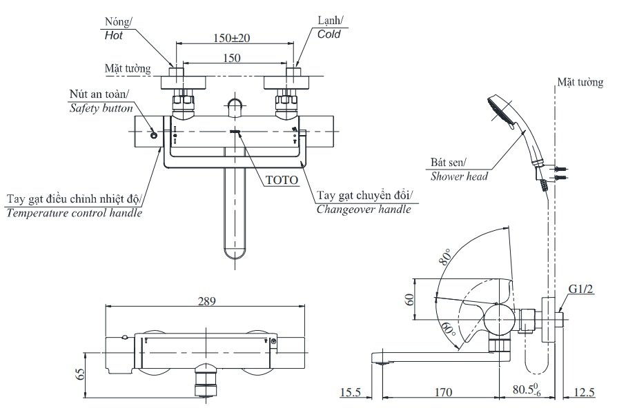 Sen Tắm Nhiệt Độ TOTO TBV03429V