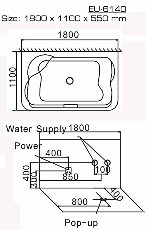 Bồn tắm massage Euroking EU-6140