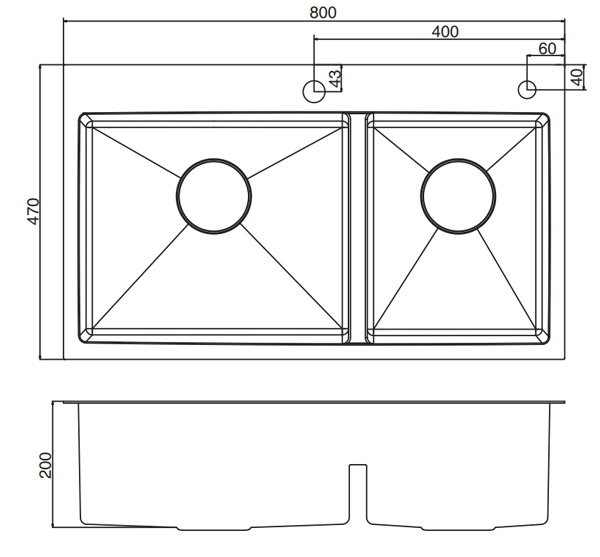 Chậu rửa bát Kohler K-21918T-2FD-NA