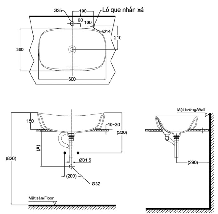 Chậu Lavabo GALALATO TOTO PJS07WEMW
